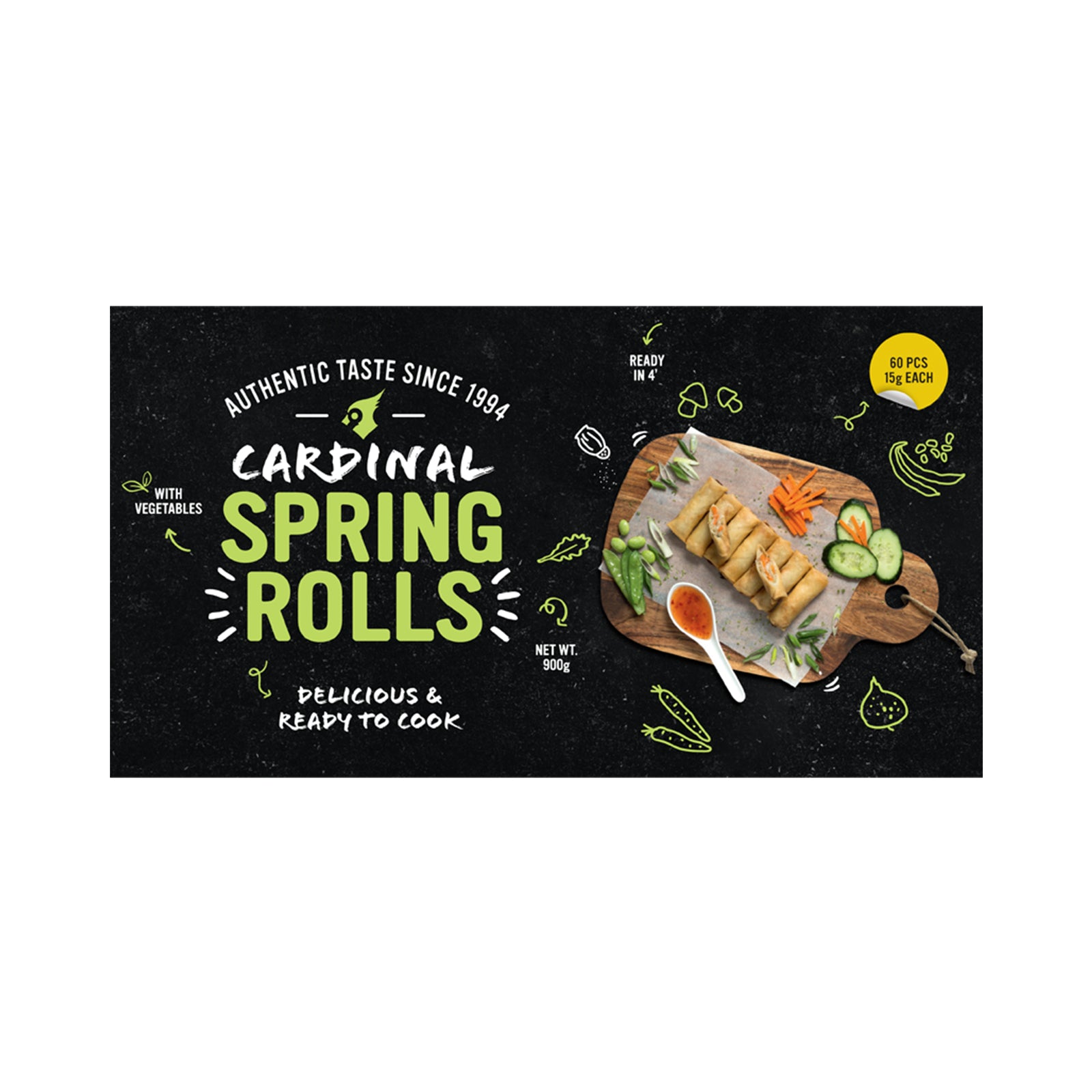 Spring rolls vegetable 60X15gr 900gr