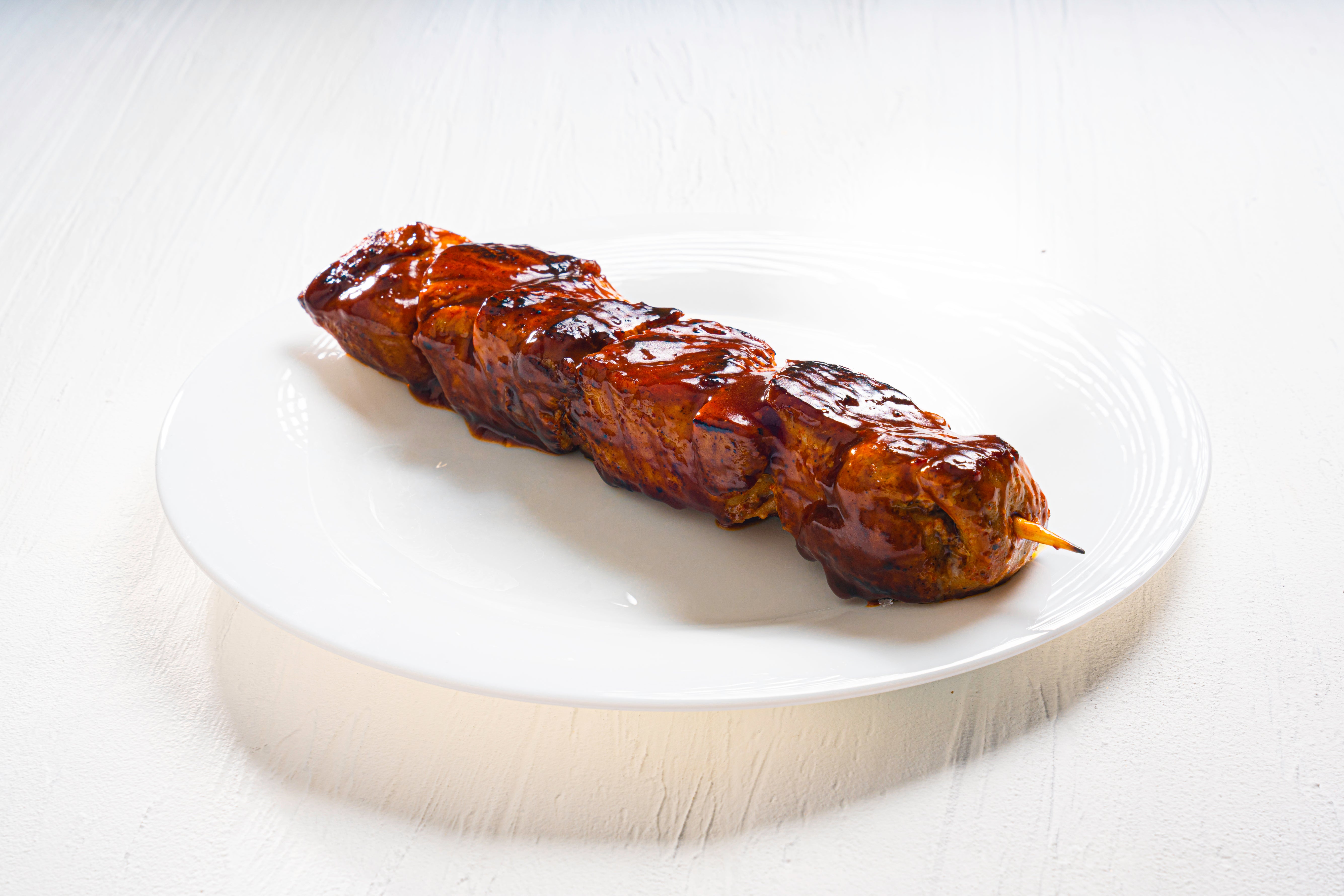 Τόνος σουβλάκι στη σχάρα με BBQ sauce