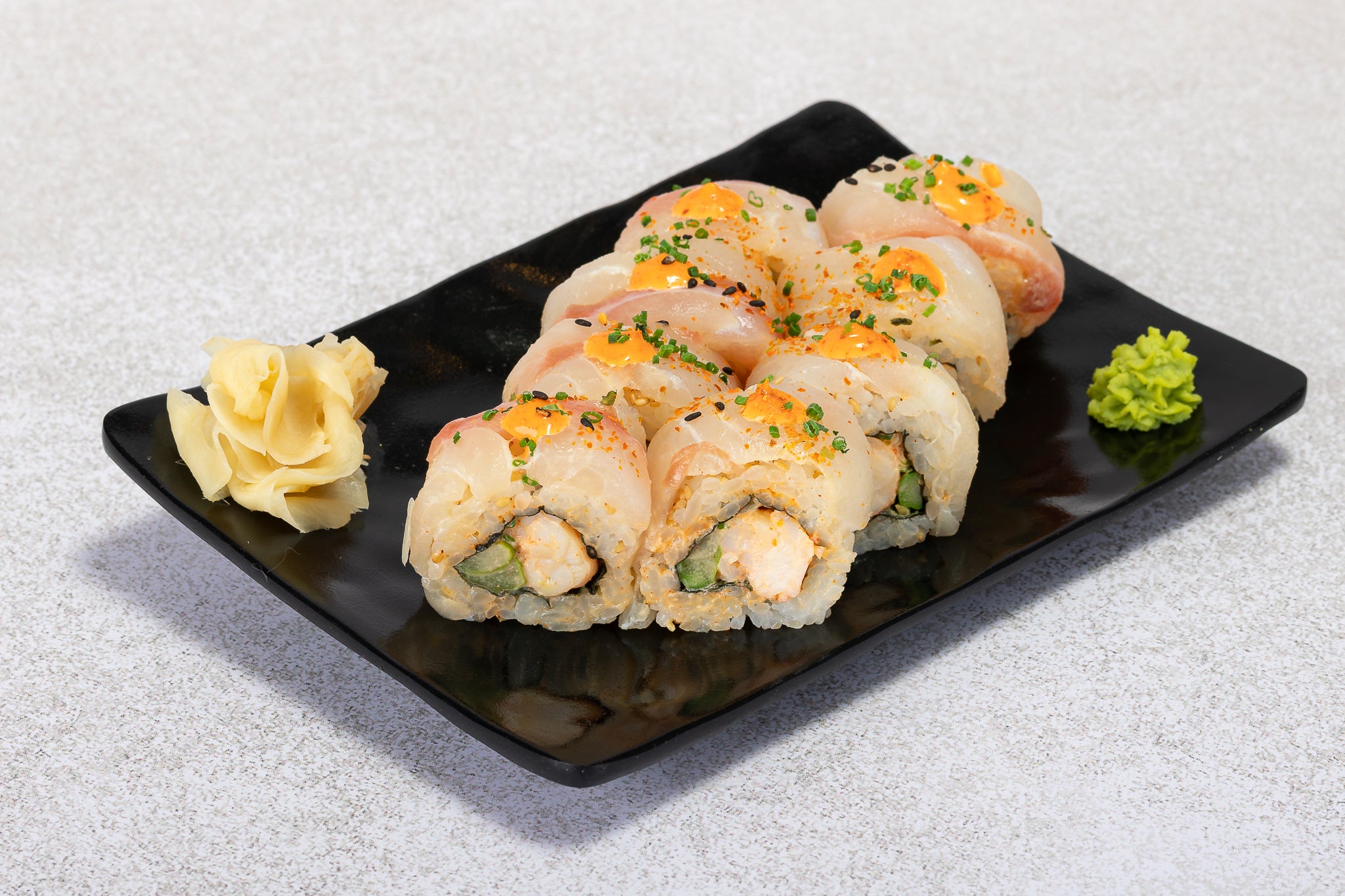 Great yuzu shrimp roll