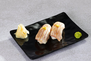 Torched red snapper nigiri